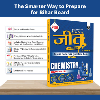 Bihar Board Class 12 Question Bank Chemistry JEET Guess Papers & Question Bank By Aditya Sir For 2026-27 Exam | Chapterwise Theory & Previous 10 Years Questions, Model Papers with OMR