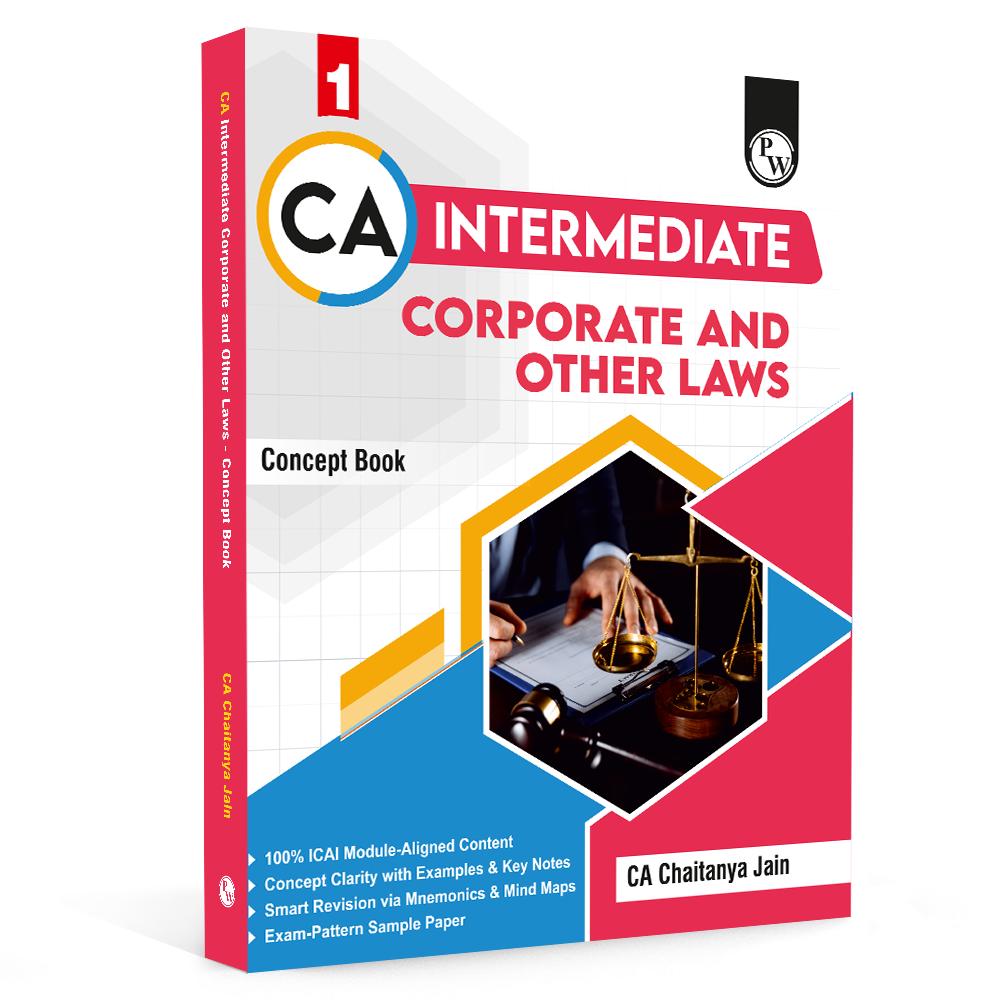 CA Intermediate Corporate & Other Laws Concept Book By Chaitanya Jain | ICAI Aligned Content, PYQs, Practice Questions, Detailed Solutions, Latest Syllabus For Jan 2027 Exams