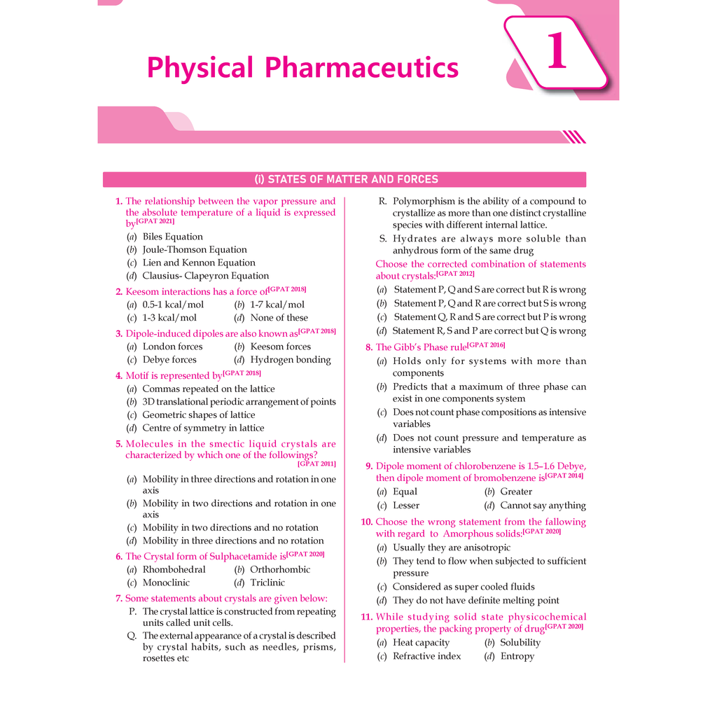 Pharma 38 Years PYQs (2025 - 1988) GPAT Genius By Dr. Amit Verma | Complete Solution of Each Question with Answer Key | 4000+ MCQs | Subjectwise with Topicwise Division