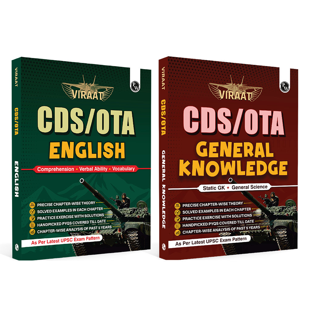 Viraat CDS OTA Book 2026 General Knowledge & English Combo Set of 2 Books | Past Questions (PYQ) 2026-21 | Chapterwise Theory, Solved Examples, Practice Exercises