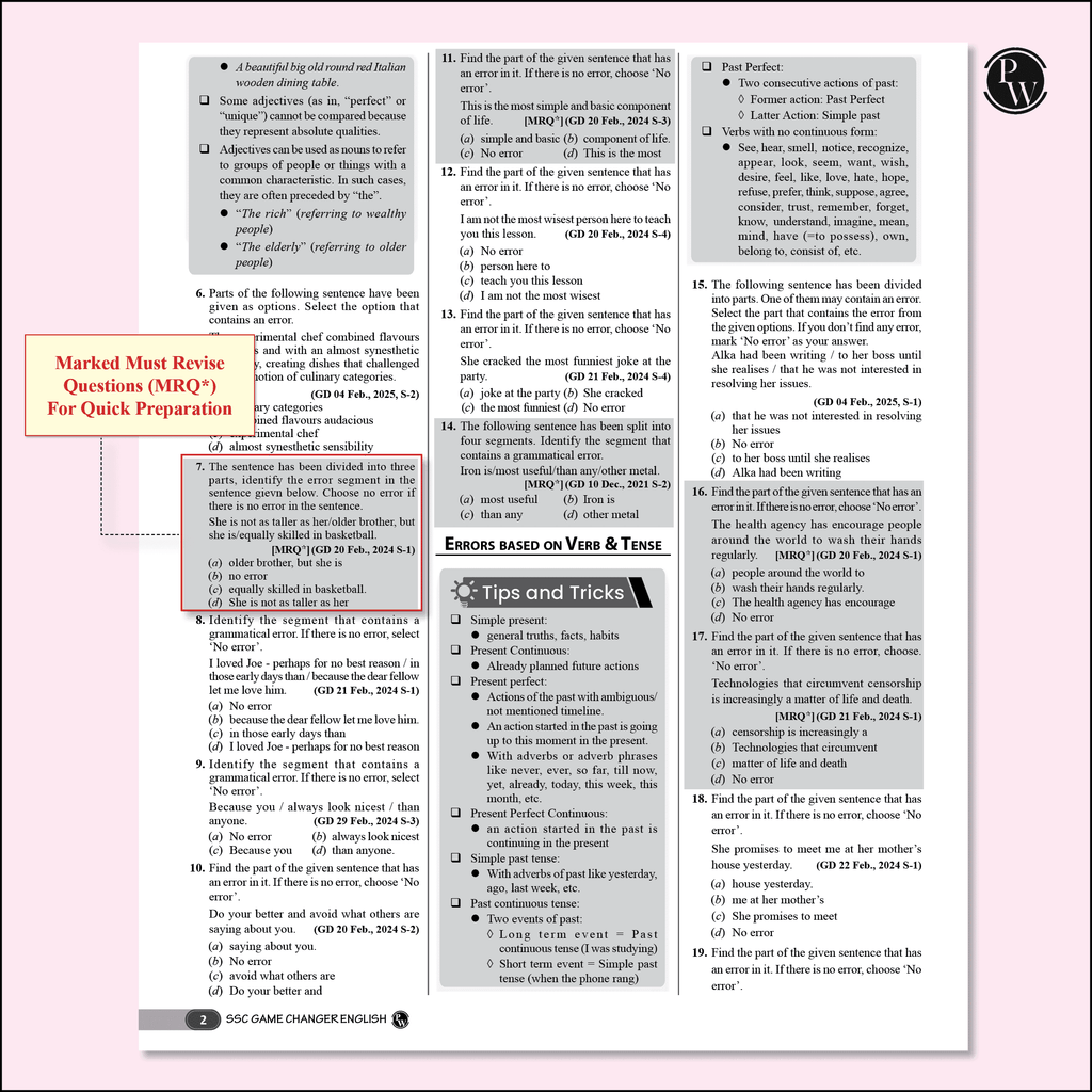 SSC Game Changer English, Maths, General Awareness, Reasoning Combo 29000+ TCS MCQ Till 2025 Chapter, Topic and Exam-wise Previous Year Solved Questions(PYQs) with 25 Online CBT Tests