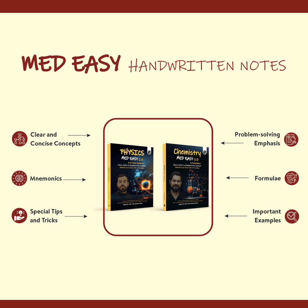 Physics, Chemistry Med Easy | Notes, Formulas, Tips & Tricks for NEET/JEE & Board Exams | MR Sir, Pankaj Sir Handwritten Notes Combo Set of 2