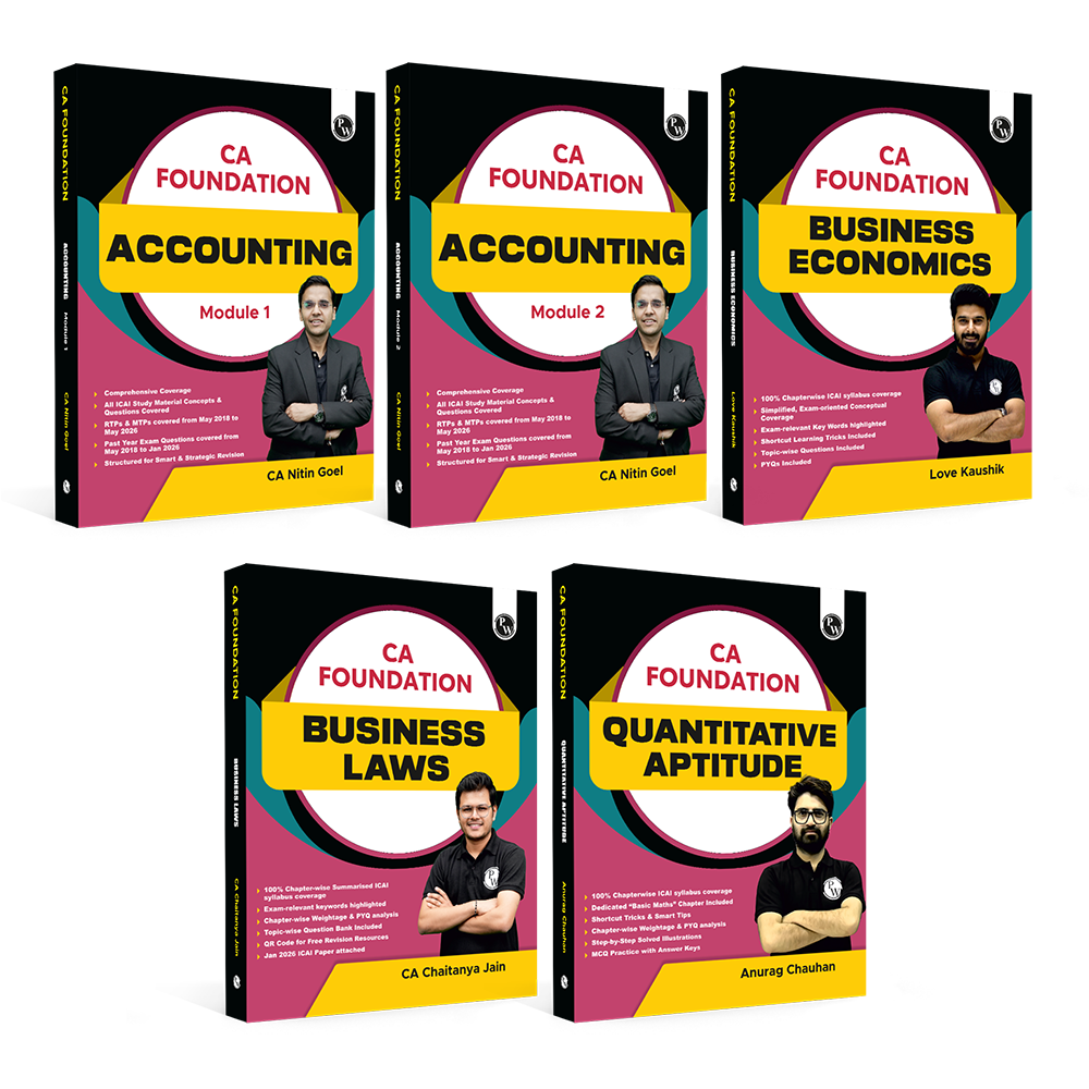 CA Foundation Accounting Vol 1& 2, Business Law, Business Economics, Quantitative Aptitude Combo Set of 5 Books