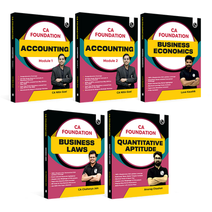 CA Foundation Accounting Vol 1& 2, Business Law, Business Economics, Quantitative Aptitude Combo Set of 5 Books