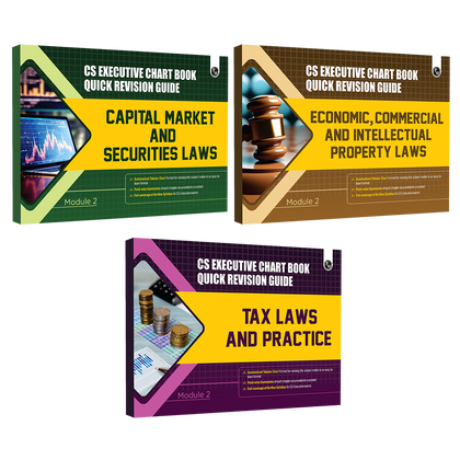 CS Executive Chart Books Quick Revision Guide Module 2 Combo Set of 3 Books | Summarised Tabular Chart | Point-wise Summaries | Full Coverage of the New Syllabus