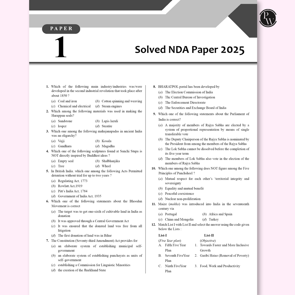 Shaurya NDA/NA General Knowledge Book with Latest 2025 Solved Paper | Geography, History, Economics, Political Science For 2025-26 Exam