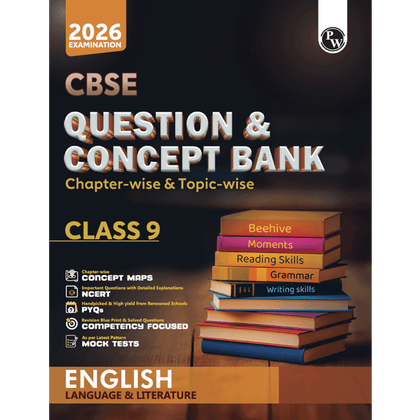 CBSE Question & Concept Bank (QCB) Class 9 English (Language & Literature) Chapter-wise and Topic-wise Solved Questions For 2026 Exams with Competency Based Question