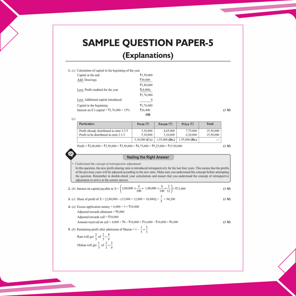 CBSE 15 Sample Question Papers Class 12 Accountancy for 2025 Exam | Competency-Based Learning | PYQ 2024 with Topper's Explanations, CBSE SQP & CBSE Practice Questions