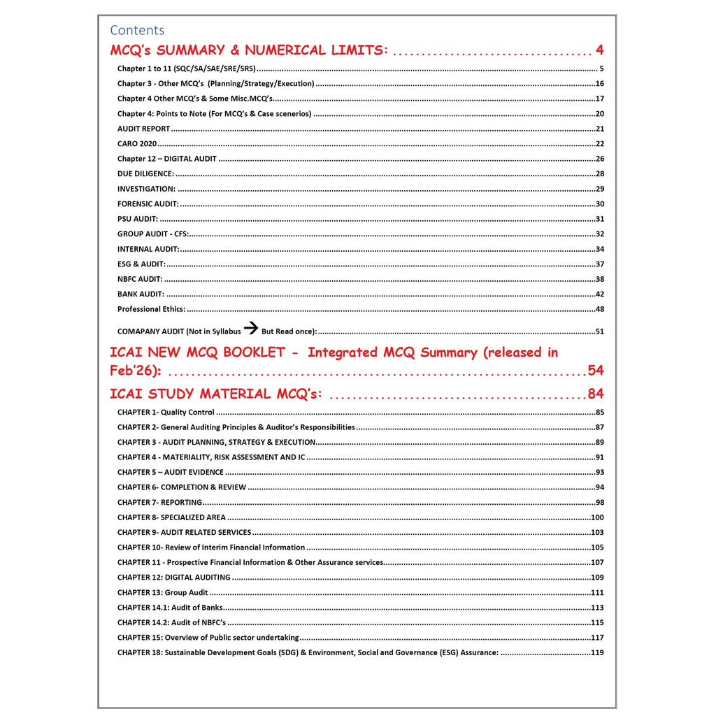 CA Final Advanced Auditing, Assurance & Professional Ethics MCQ Summary Book By CA Hemant Somani For May 2027 Exams | Concept & Questions, All ICAI SM, RTP, MTP & PYQs Covered