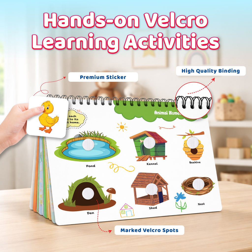 Busy Toddler Velcro Cognitive Activity Book- Level 2