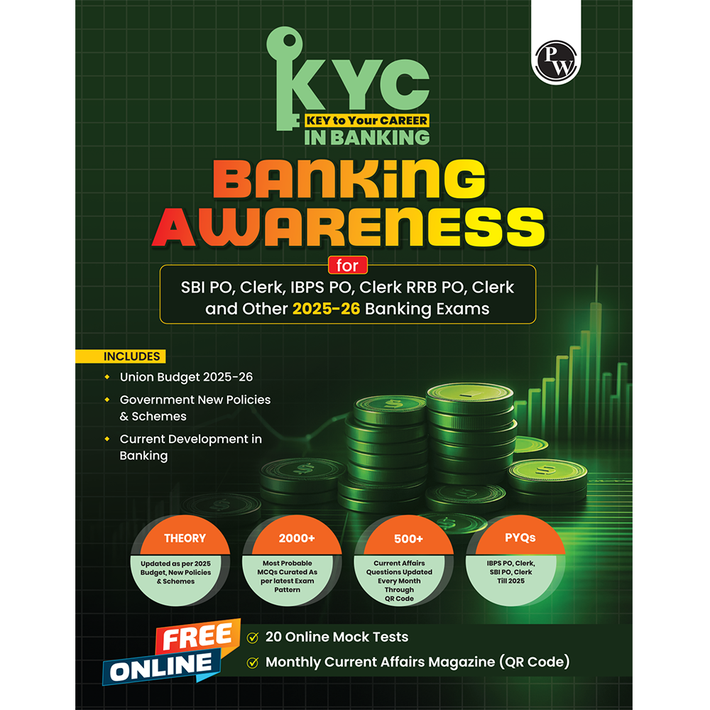 KYC Banking Awareness | Chapterwise Theory, Exercise, Past Year Questions (PYQ) For SBI PO, Clerk, IBPS PO, Clerk, RRB, PO, Clerk, RBI & Other Banking Exams 2025- 26 | Free 20 Online Tests