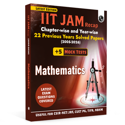 PW IIT JAM Recap 22 Years Mathematics PYQ Chapterwise & Yearwise Previous Year Solved Papers (2026-2005) with 5 Mock Tests l Latest Exam Questions Covered