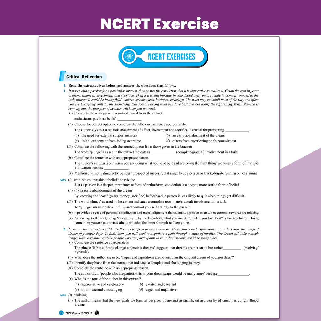 PW CBSE Class 9 English Kaveri New NCERT 2026-27 Question and Concept Bank with NCERT Textbook Solutions and Competency Based Questions
