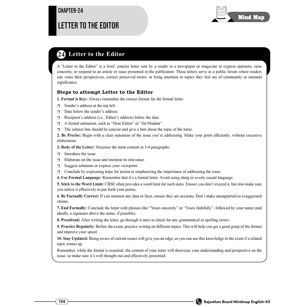 RBSE Wallah Mind Map All In One For Class 12th | Science, Mathematics & English | Last Minute Revision Notes