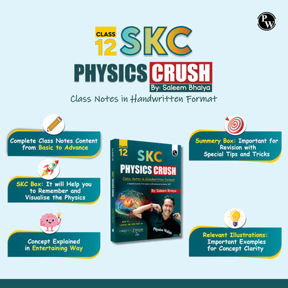 SKC Physics Crush Class 12 Handwritten Format Notes By Saleem Sir For JEE and NEET Exams | A Beautiful Journey From Basic to JEE Advanced via JEE/ NEET