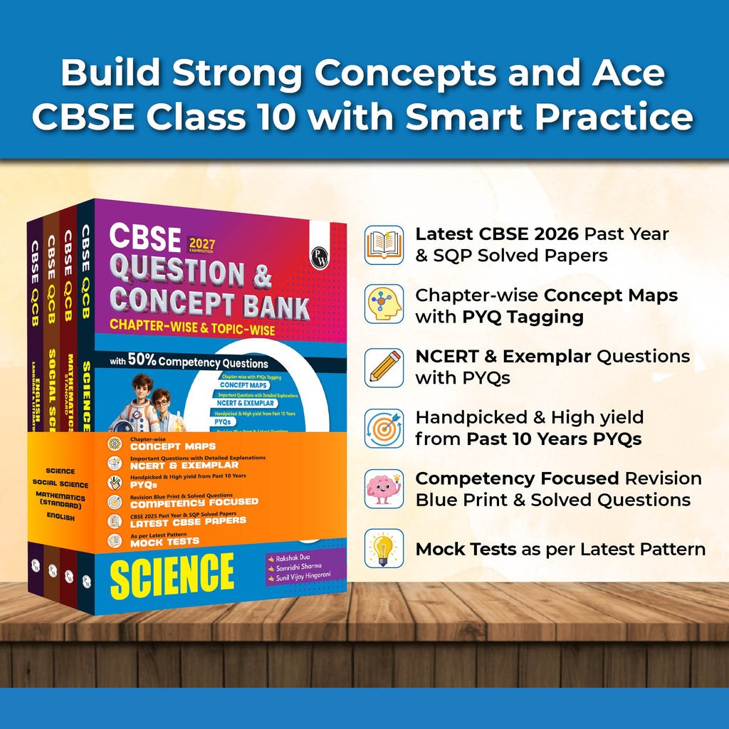 CBSE Question & Concept Bank (QCB) Class 10 Maths (Standard), Science, Social Science, English Combo Set of 4 Books Chapterwise & Topicwise Solved Questions For 2027 Exams