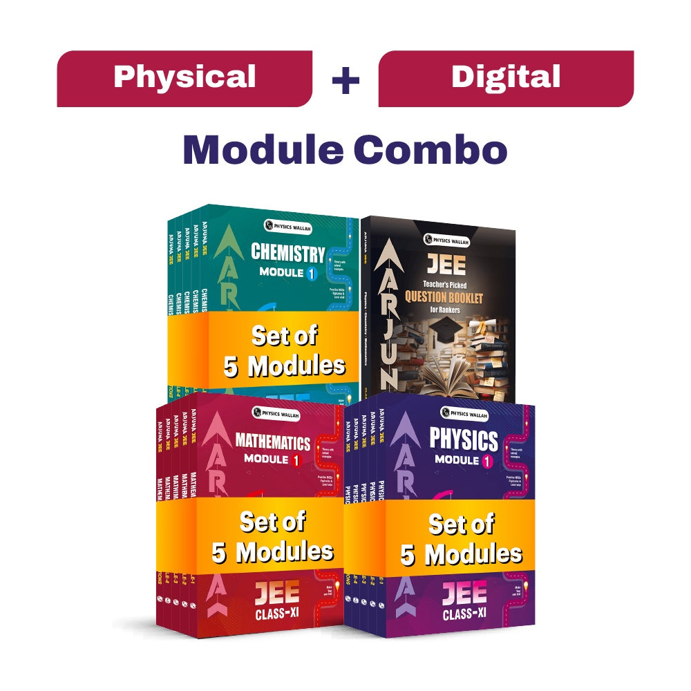 Arjuna For JEE Main & Advanced Class 11 Physics, Chemistry, Mathematics Modules and Question Booklet with Solutions Combo Set of 16 Books (2026 Edition) With Digital-Book