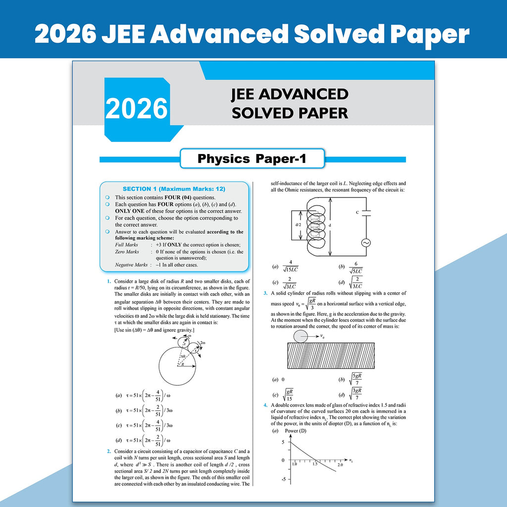 49 Years JEE Advanced PYQ Book Physics Chapterwise & Topicwise Solved Papers (1978-2026) | PYQ with Detailed Solutions | Previous Year Questions for IIT JEE Advanced Exam