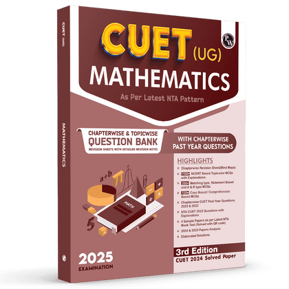 CUET (UG) Mathematics 2025 Chapterwise & Topicwise Question Bank with Past Year Questions (PYQs upto 2024) and Mock Tests l Chapterwise Revision Sheets