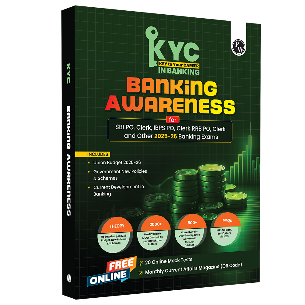 KYC Banking Awareness | Chapterwise Theory, Exercise, Past Year Questions (PYQ) For SBI PO, Clerk, IBPS PO, Clerk, RRB, PO, Clerk, RBI & Other Banking Exams 2025- 26 | Free 20 Online Tests