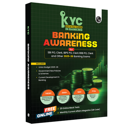 KYC Banking Awareness | Chapterwise Theory, Exercise, Past Year Questions (PYQ) For SBI PO, Clerk, IBPS PO, Clerk, RRB, PO, Clerk, RBI & Other Banking Exams 2025- 26 | Free 20 Online Tests