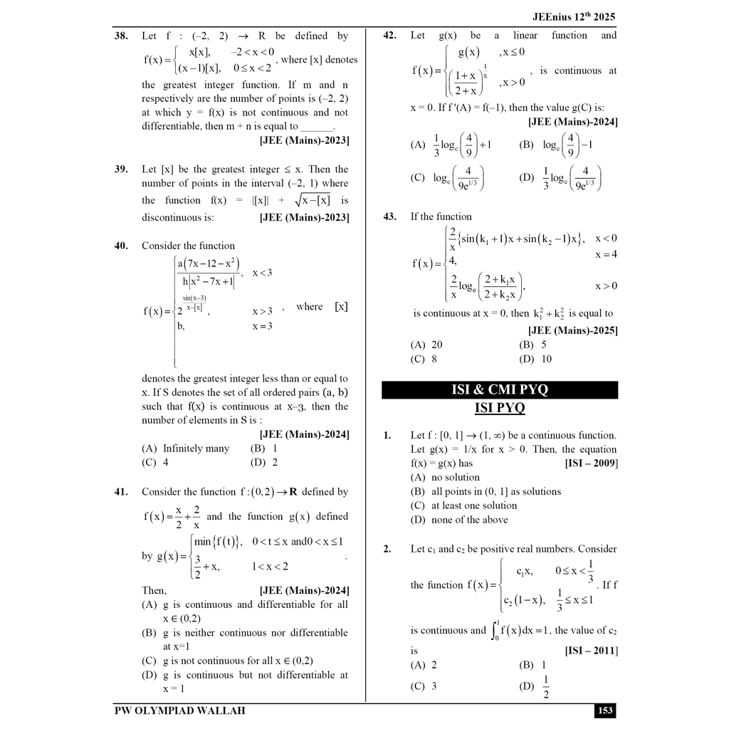 Olympiad Wallah JEEnius Edge 12 Mathematics (Part 1) For JEE, ISI-CMI & Olympiad Maths | Expert Crafted Content | Logical & Analytical Problem Sets