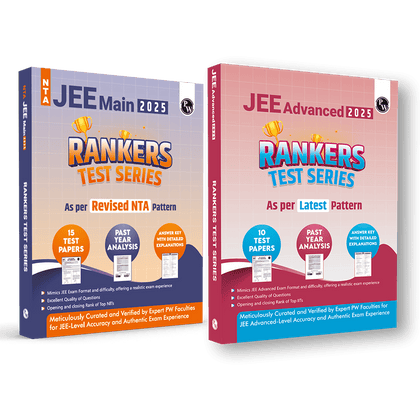 JEE Main & Advanced Rankers Test Series 2025 Combo Set of 2 Books As Per Latest Exam Pattern | Elaborated Solutions with College Cutoff and Past Year Paper Analysis