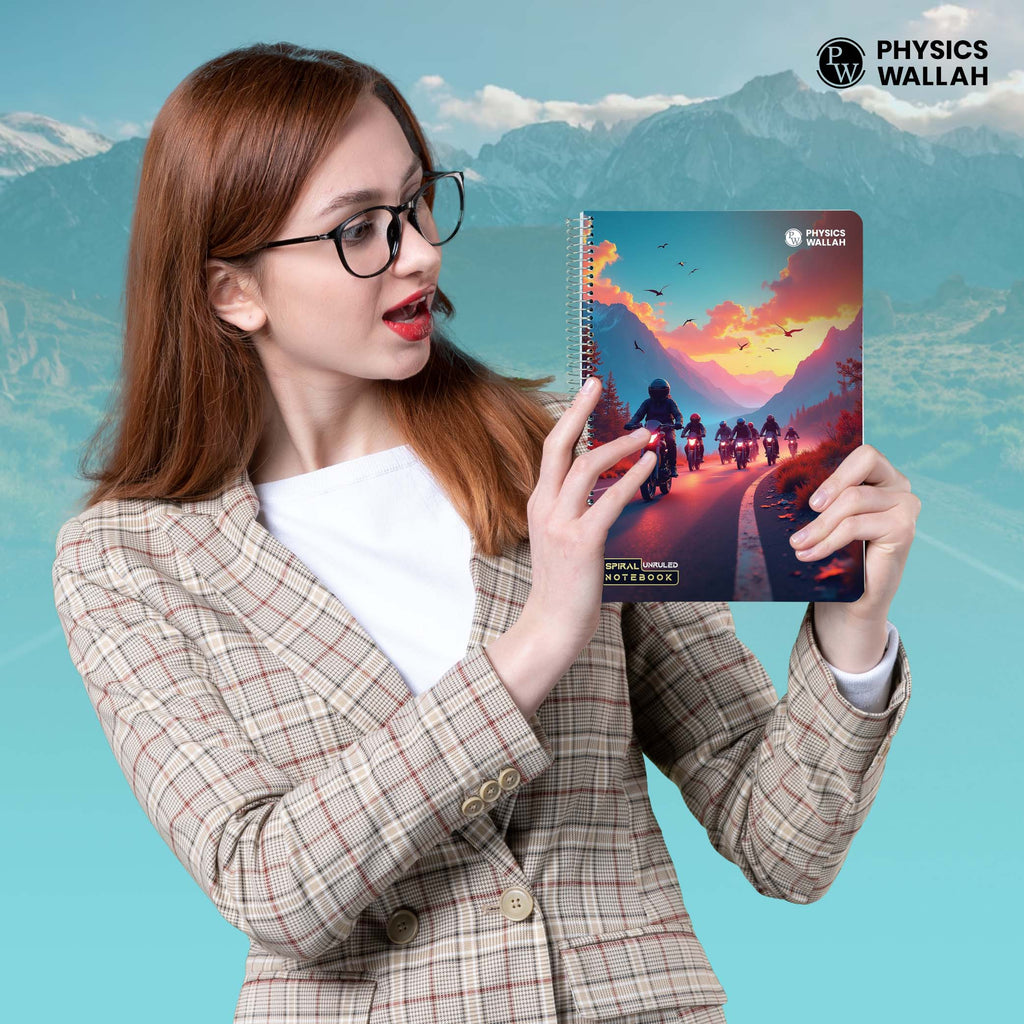 Single Subject Spiral Notebook Single | 250 Pages unruled | High-Quality Paper | Perfect for School, College & Exam Preparation
