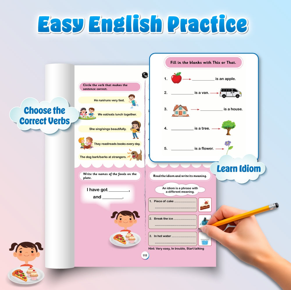 555 English Activity Book For Kids-Brain Games For 5+ Years Old Kids | Free 500+ Printable Worksheets, Fun Puzzles, Word Games, English Grammar, Pronunciation,Vocabulary, Riddles & Learning Activities