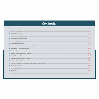 CS Executive Chart Books Quick Revision Guide Capital Market & Securities Laws (Module 2)