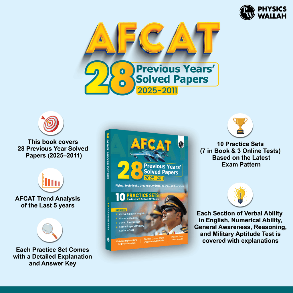 28 AFCAT Previous Years Solved Papers (2025 - 2011) For Flying, Technical & Ground Duty (Non-Technical) Branches For 2025-26 Exam | Previous Year Questions | PYQs | Fully Solved