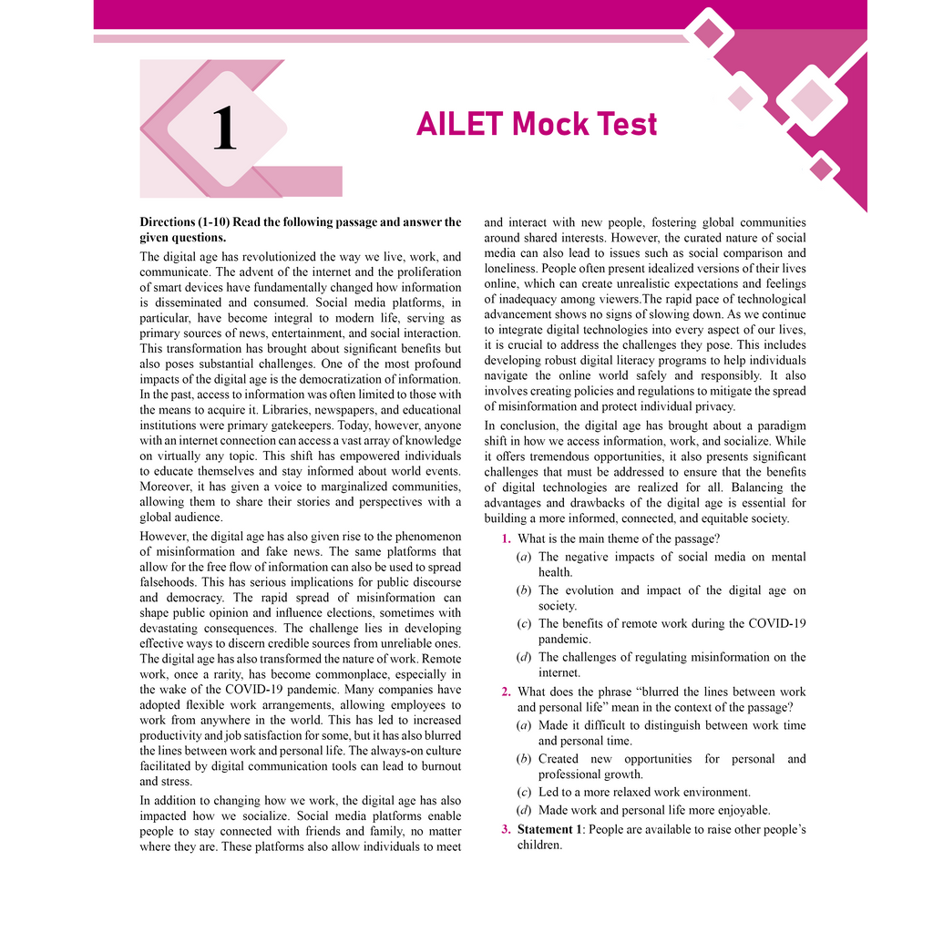 CLAT Practice Mock Booklet 2026 | For AILET & OLET's 2027 Exams | Aligned on Latest Syllabus with Detailed Explanation