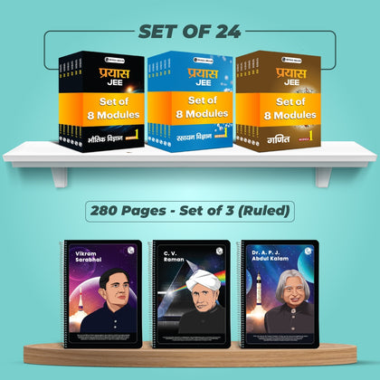 Prayas For JEE Main & Advanced Droppers Hindi Droppers Physics, Chemistry and Mathematics Modules with Solutions Combo Set of 24 Books (2026 Edition) & Set of 3NB