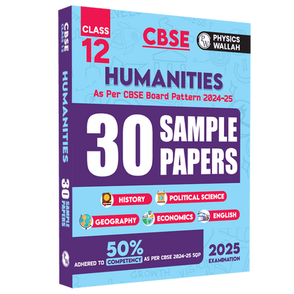 CBSE Class 12 Humanities Stream Combined 30 Sample Papers For 2024-2025 Board Exams l 50% Competency Questions l History, Political Science, Geography, Economics and English