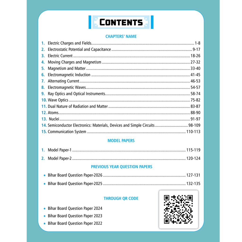 Bihar Board Class 12 Question Bank Physics JEET Guess Papers & Question Bank By Abhishek Raj For 2026-27 Exam | Chapterwise Mind Maps & Previous 10 Years Questions, Model Papers with OMR