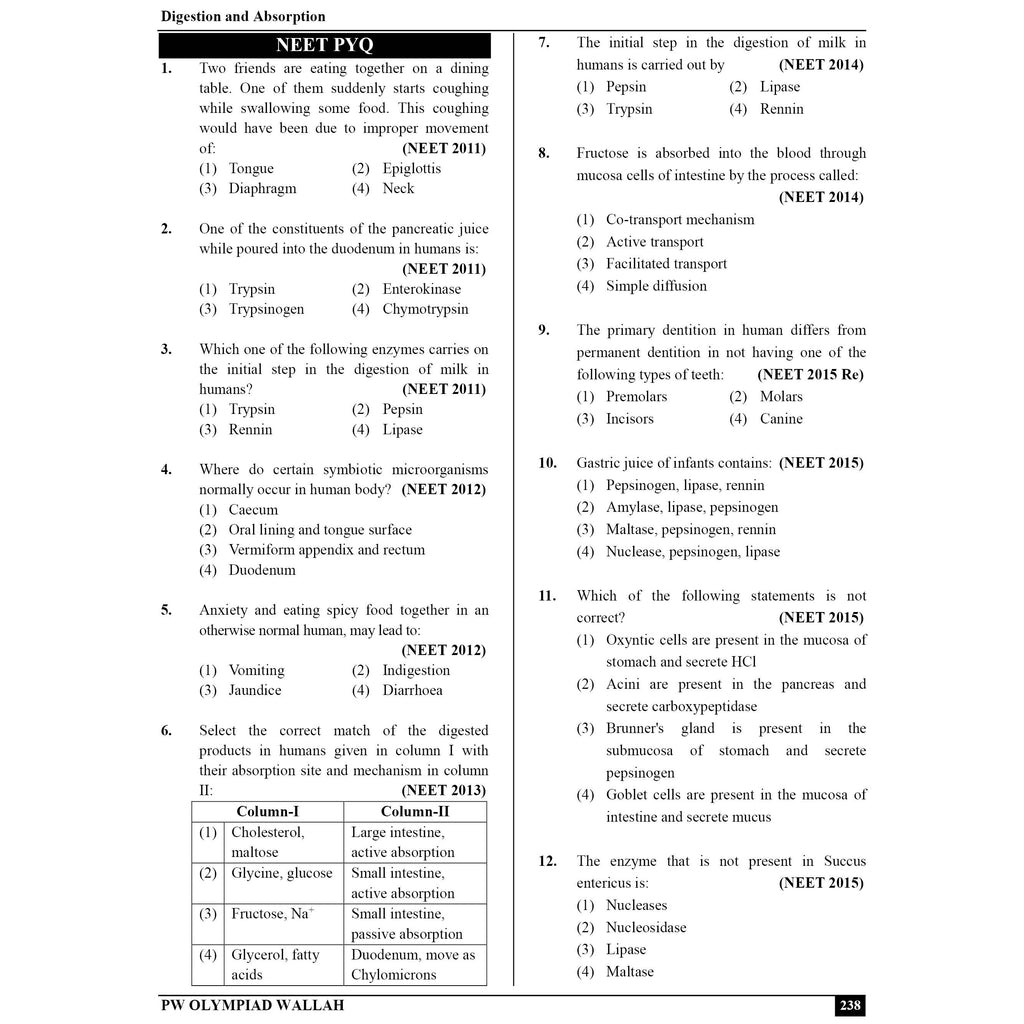 Olympiad Wallah NSEB Class 11 Advanced Biology (Part 2) For 2026 | For NEET, INBO & IBO Exam | Expert Crafted Content | PYQ, Practice Questions, Detailed Solutions