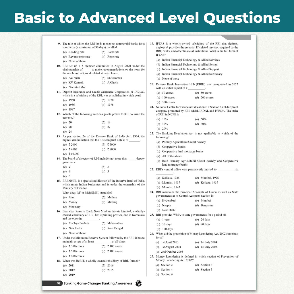 PW Banking Game Changer Banking Awareness Prepnotes & 3000+ PYQs By Shushmita Mam For 2026-27 Exams | Chapterwise Theory with 15 Online CBT Tests | IBPS PO & Clerk, SBI PO & Clerk, RRB PO & Clerk Exams