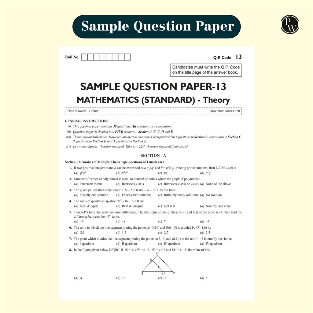 CBSE 15 Sample Question Papers Class 10 Science and Maths (Standard) Combo Set of 2 Books For 2025 Exam