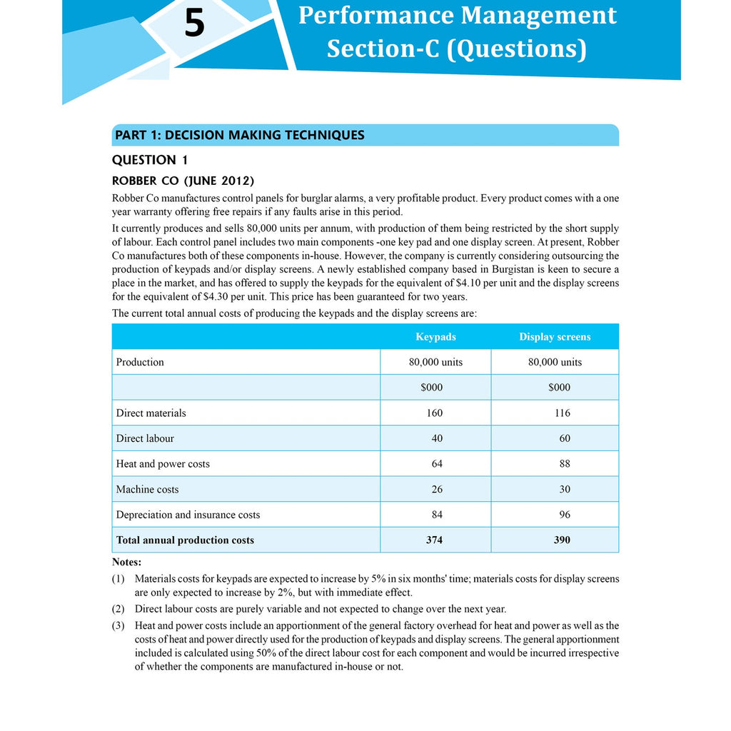 ACCA Performance Management (PM) 2.0 Concept Book + Question Bank Combo Set of 2 Modules