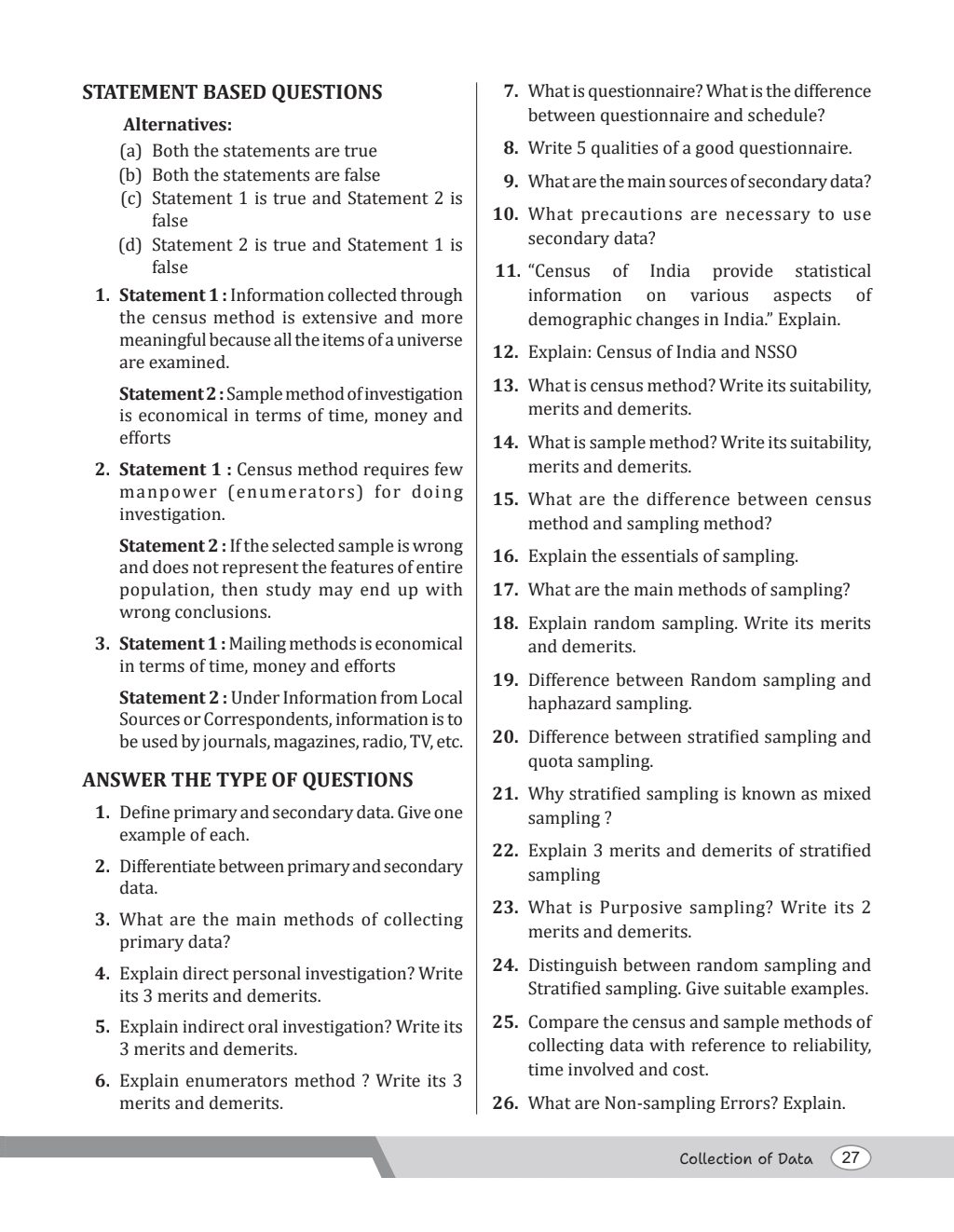 CBSE Class 11 Statistics For Economics Chapter-wise Textbook l 500+ MCQs and Practice Questions with Detailed Solutions and Flowcharts For 2025 Exam