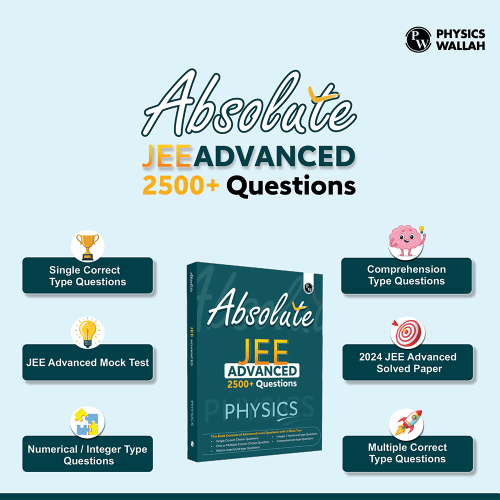Absolute JEE Advanced Physics 2500+ Questions with Formula Sheet Latest Solved Paper and 3 Mock Tests | Covering All JEE Advanced Question Typology