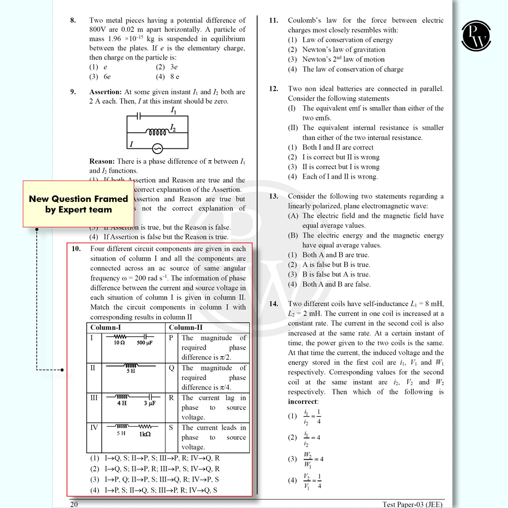 14 JEE Main Rankers Test Series 2026 As Per Latest NTA Pattern | Elaborated Solutions with Chapterwise Weightage Analysis & CBT Test & Rank Predictor