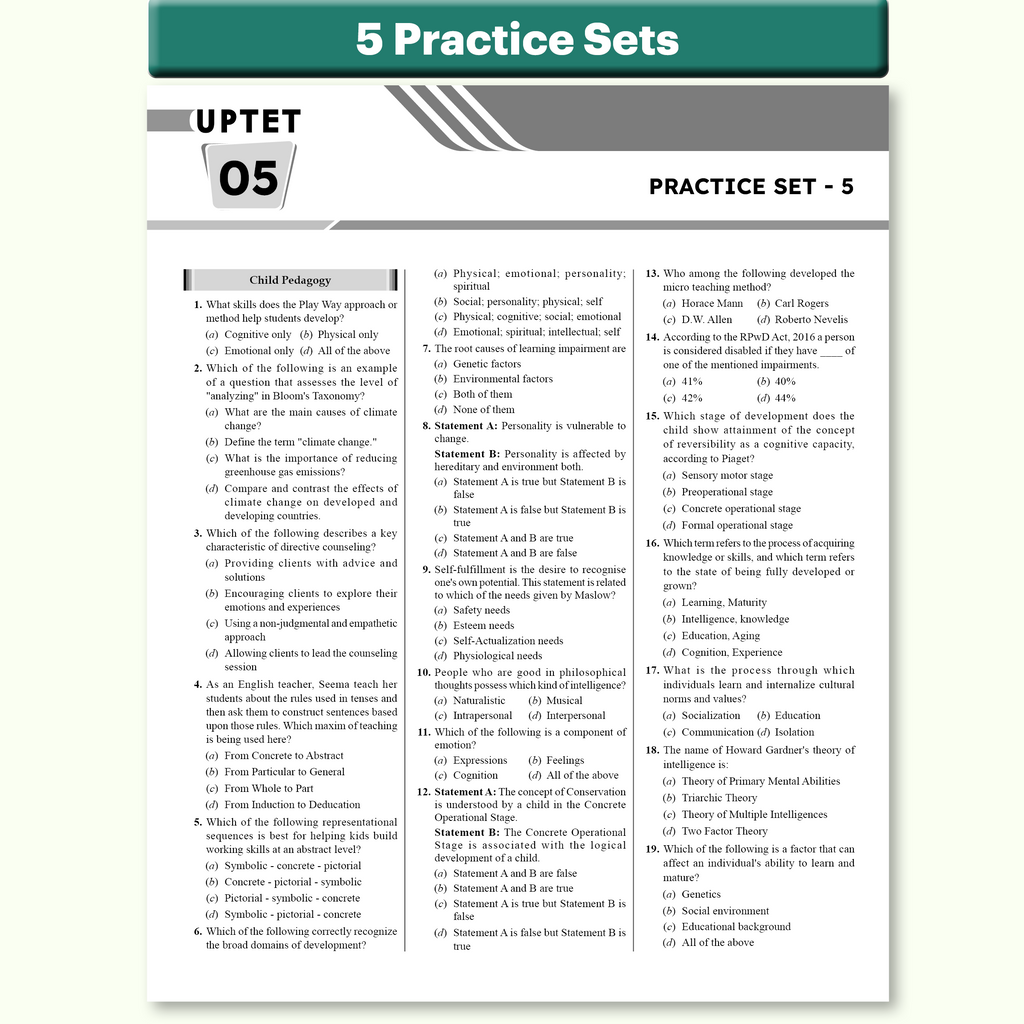 PW All In One UPTET Paper 1 Class 1-5 Teacher Eligibility Test Exam 2026 | Chapterwise Theory & Exercise | CDP, EVS, Maths, English, Hindi | 4000+ Questions,10 Past Papers (PYQ), 5 Practice Sets