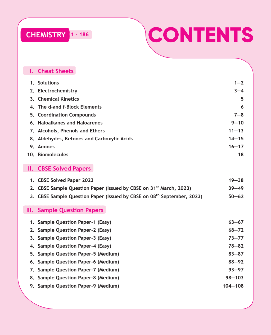 CBSE 15 Sample Question Papers Class 12 Chemistry for 2024 Exam (Mock Test Paper) Adhering to Competency - Based Learning | Embedded Videos and Cheat Sheet for Revision | PYQ 2023 Solved Paper