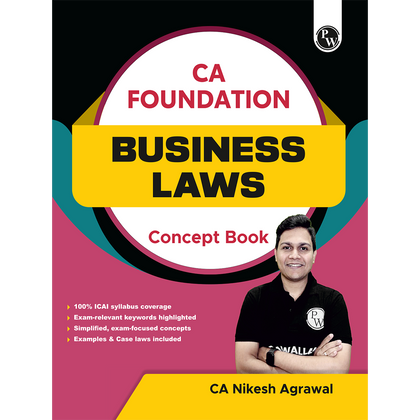 CA Foundation Business Laws Concept Book By CA Nikesh Agrawal For May 2026 Exam | Concise Chapter-wise summaries | Exam Relevant Keywords Highlighted | Important Case laws
