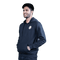 Printed Relaxed Fit Unisex Hoodie - Navy - Small Size