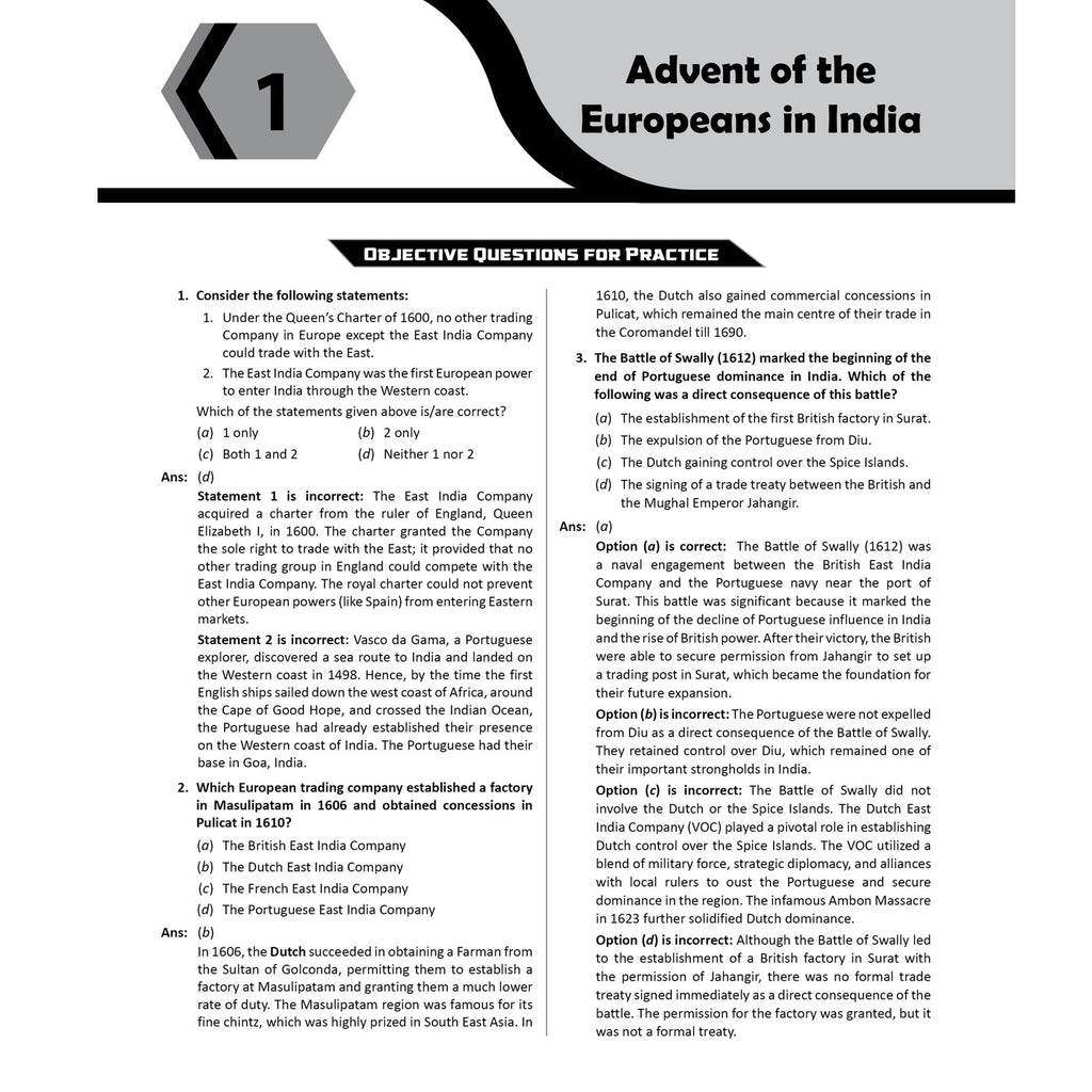 PW UPSC Mission Prelims Modern India Question Bank Chapterwise Topicwise | 550+ Handpicked Questions & Important Topics Covered with Detailed Explanation
