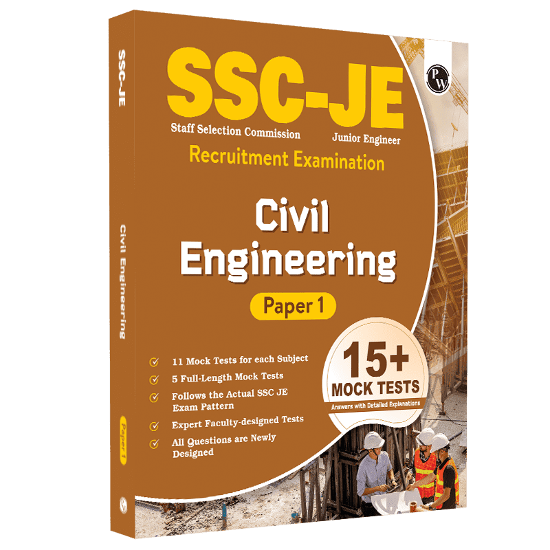 SSC JE Civil Engineering Mock Tests Paper- I, 11 Subject wise Mock tests and 5 Full length Tests, Fresh 1200+ Questions based on new SSC JE exam pattern--