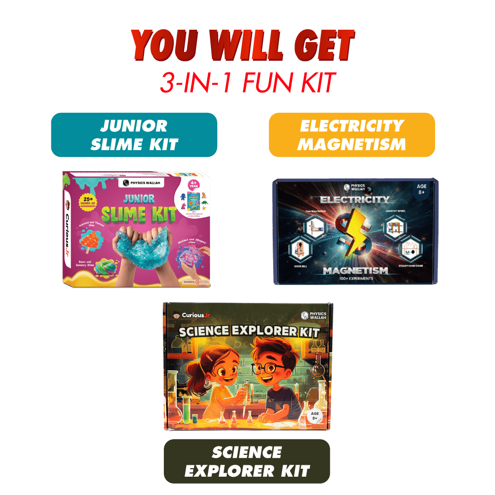 Science Gift Set 3-in-1 | Slime Kit + Electricity & Magnetism Kit + 150 Science Experiments Kit | Learning and Educational Toys for Boys & Girls Ages 4-14