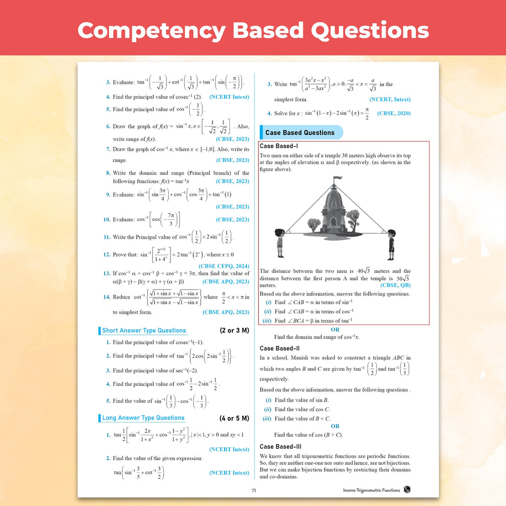CBSE Question & Concept Bank (QCB) Class 12 Mathematics Chapter-wise and Topic-wise Solved Questions By Deepak Sir For 2027 Board Exams with 50% Competency Based Question